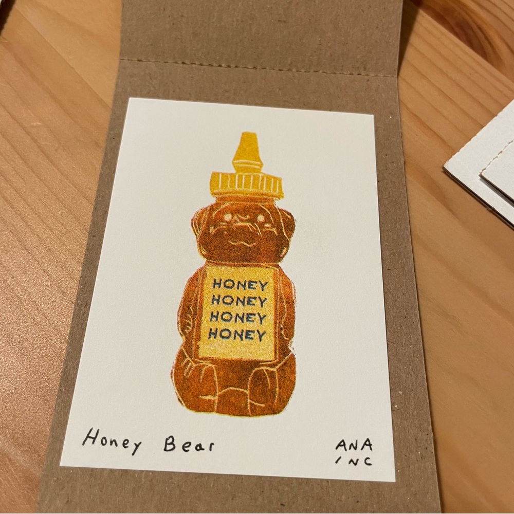 Honey Bear Mini Art Print by Anastasia Inciardi